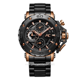 Alexandre Christie AC 9205 MCBBRBA Black Rosegold Stainless Steel