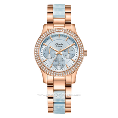 Alexandre Christie AC 2932 BF Blue Rosegold Dual Tone Stainless Steel With Acetate Strap