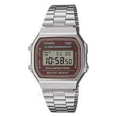 Casio A168WA-5AYDF Digital Silver Stainless Steel