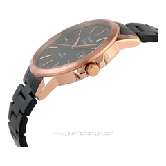 Alexandre Christie Primo Style AC 1008 MD & AC 1008 LD Black Ring Rosegold Stainless Steel