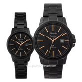 Alexandre Christie Primo Style AC 1008 MD & AC 1008 LD Black Hour Marker Rosegold Stainless Steel