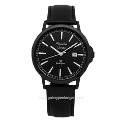 Alexandre Christie AC 1014 MD Full Black Leather Strap