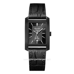 Alexandre Christie AC 1019 LD Black Leather Strap