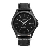 Alexandre Christie AC 1026 MD Black Leather Strap