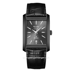 Alexandre Christie AC 1037 MD Black Leather Strap