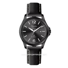 Alexandre Christie AC 1029 LD Black Leather Strap