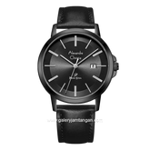 Alexandre Christie Primo Steel AC 1036 MDLIPBA Black Leather Strap