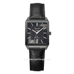 Alexandre Christie AC 1038 LD Black Leather Strap