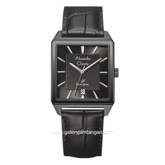 Alexandre Christie AC 1038 MD Black Leather Strap