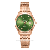 Alexandre Christie AC 1040 LDBRGGN Rosegold Dial Green Stainless Steel Strap