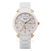 Alexandre Christie AC 2377 BF Collection White Rosegold Ceramic Strap