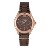 Alexandre Christie AC 2644 BF Brown Rosegold Multifunction Stainless Steel