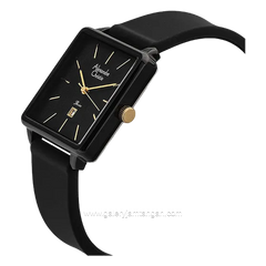 Alexandre Christie AC 2810 LD Full Black Rubber Strap
