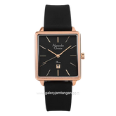 Alexandre Christie AC 2810 LD Black Rosegold Rubber Strap