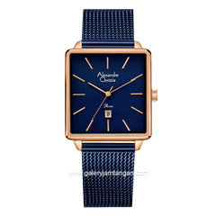 Alexandre Christie AC 2922 LD Blue Rosegold Shandrope Strap