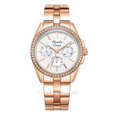 Alexandre Christie AC 2949 BF Rosegold Dial White Stainless Steel