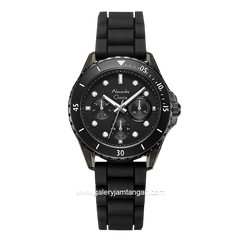 Alexandre Christie AC 2A01 BF Black Rubber Strap