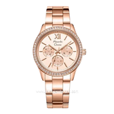 Alexandre Christie AC 2A46 BF Full Rosegold Multifunction Stainless Steel Strap