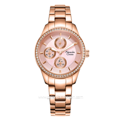 Alexandre Christie Passion AC 2A89 BF Rosegold Dial Pink Stainless Steel Strap