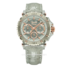 Alexandre Christie AC 2B10 BF Grey Leather Strap