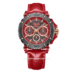 Alexandre Christie AC 2B10 BF Red Leather Strap