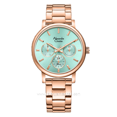 Alexandre Christie Passion AC 2B15 BF Rosegold Dial Blue Multifunction Stainless Steel