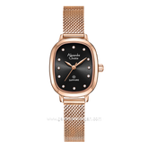 Alexandre Christie AC 2B40 LH Rosegold Dial Black Shandrope Strap