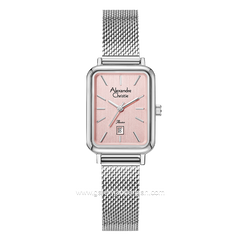 Alexandre Christie AC 2B60 LD Silver Dial Pink Stainless Steel