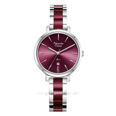 Alexandre Christie AC 2B61 LD Silver Red Stainless Steel