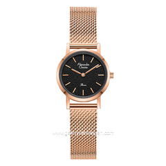 Alexandre Christie AC 2B66 LH Rosegold Dial Black Stainless Steel