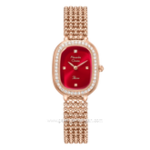Alexandre Christie Passion AC 2C12 LH BRGRE Rosegold Dial Red Stainless Steel Strap
