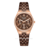 Alexandre Christie Passion AC 2C19 BF BROBO Multifunction Brown Dial Brown Stainless Steel Strap