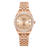 Alexandre Christie AC 5013 LDBRGLNDR Rosegold Dial White Stainless Steel Strap
