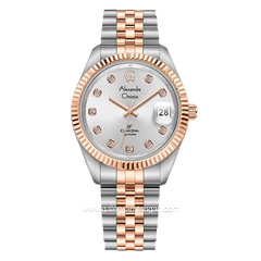 Alexandre Christie AC 5013 MD Silver Combinasi Rosegold Stainless Steel Strap