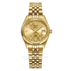 Alexandre Christie AC 5014 LD Gold Sapphire Crystal Glass
