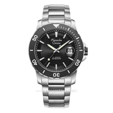 Alexandre Christie AC 6141 MA Automatic Silver Ring Black Stainless Steel