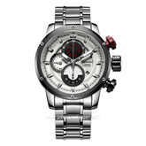 Alexandre Christie AC 6239 MCBTBSL Silver Stainless Steel + Strap Cadangan Leather