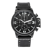 Alexandre Christie AC 6280 GC Chronograph Black Leather Strap