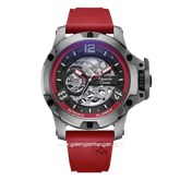 Alexandre Christie AC 6295 MT Automatic Red Gray Rubber Strap