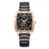 Alexandre Christie AC 6376 BF Black Ring Rosegold Stainless Steel