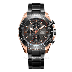 Alexandre Christie AC 6503 MC Chronograph Black Rosegld Stainless Steel