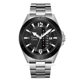 Alexandre Christie AC 6535 MEBTBBA Silver Ring Black Dial Black Stainless Steel