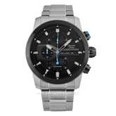 Alexandre Christie AC 6562 MC Silver Hour Marker Blue Stainless Steel