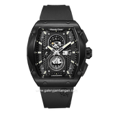 Alexandre Christie AC 6608 MC Full Black Rubber Strap