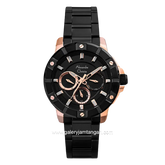 Alexandre Christie AC 6609 BF Black Rosegold Stainless Steel