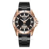 Alexandre Christie AC 6678 MEBBRBA Black Rosegold Stainless Steel Strap
