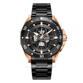 Alexandre Christie AC 6679 MCBBRBA Black Rosegold Stainless Steel