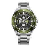 Alexandre Christie AC 6679 MCBTOGN Silver Dial Green Stainless Steel