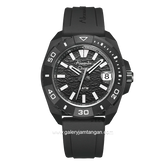 Alexandre Christie AC 6684 MD Black Dial Black Rubber Strap