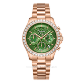 Alexandre Christie AC 6696 MCFRGGN Rosegold Dial Green Stainless Steel Strap